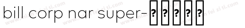 bill corp nar super字体转换